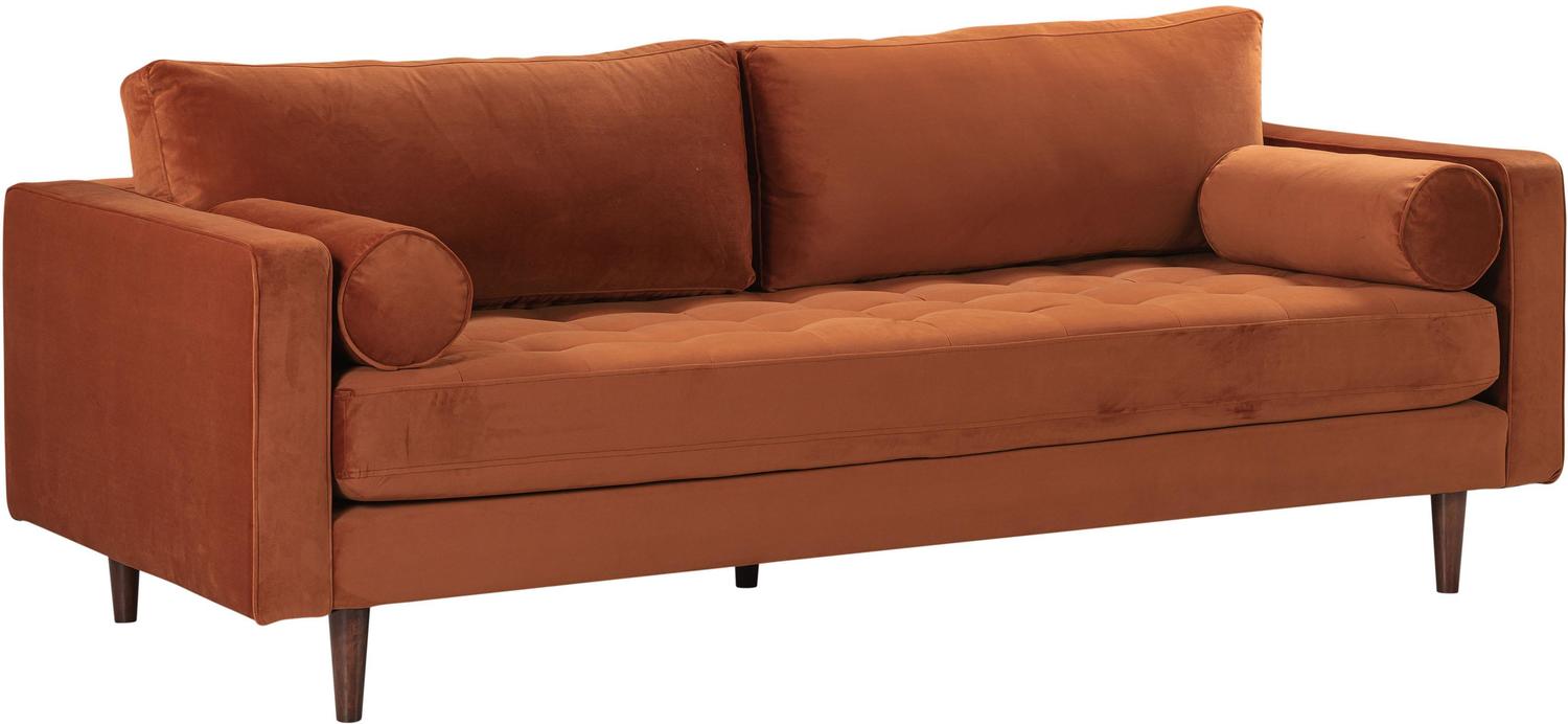 contemporary velvet sofa Contemporary Design Furniture Sofas Rust