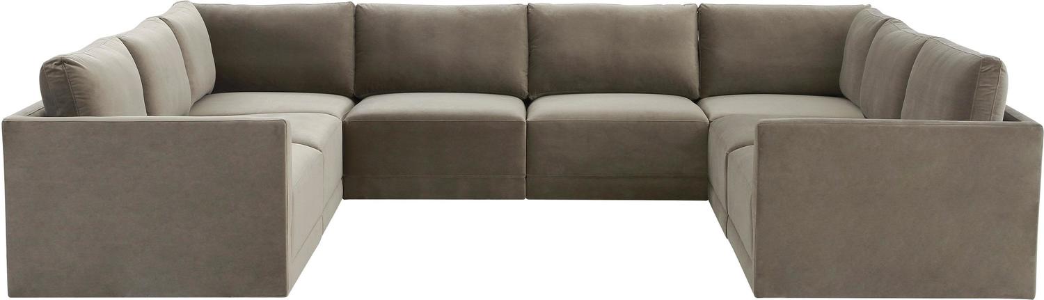 leather sectional right facing Contemporary Design Furniture Sectionals Taupe