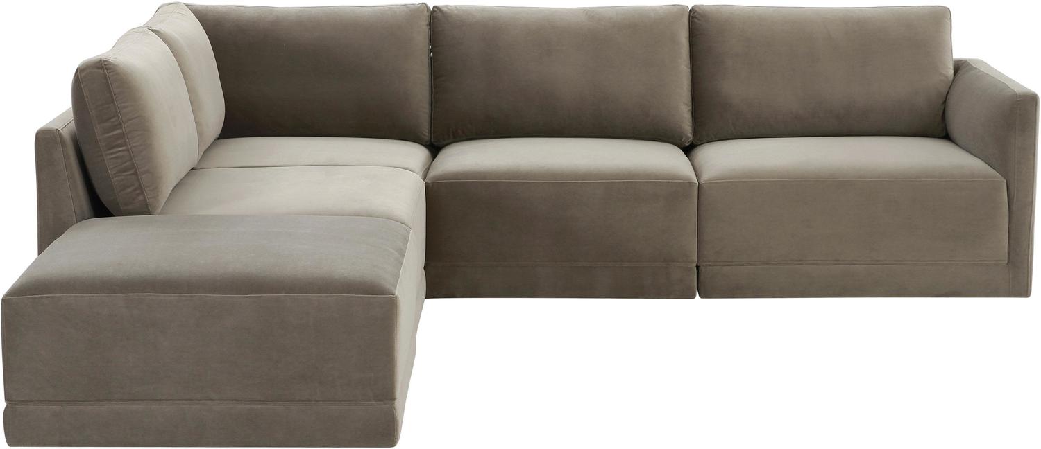 green velour couch Contemporary Design Furniture Sectionals Taupe