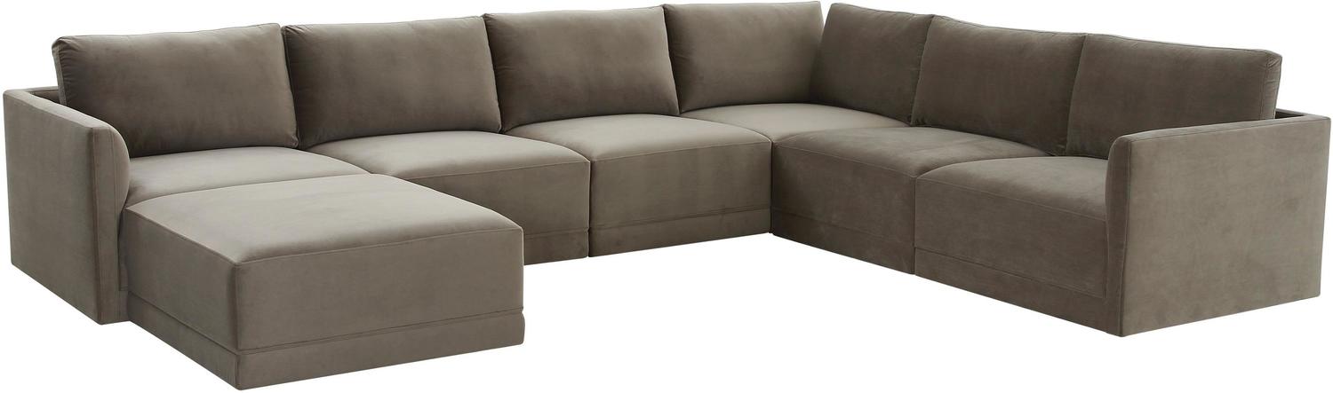 modern fabric sectional Contemporary Design Furniture Sectionals Taupe