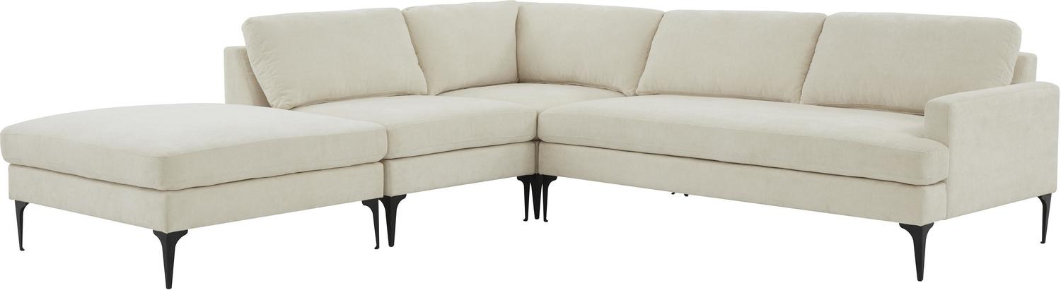 velvet white couch Contemporary Design Furniture Sectionals Cream