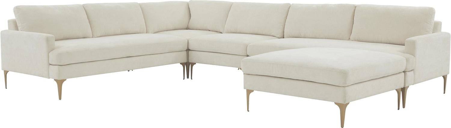 left facing sleeper sectional Contemporary Design Furniture Sectionals Cream