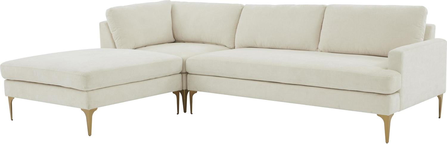 sectional sofa with ottoman bed Contemporary Design Furniture Accent Chairs Cream