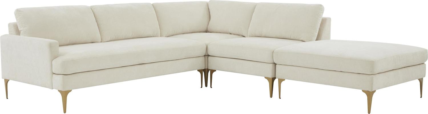 velvet pink sectional Contemporary Design Furniture Sectionals Cream