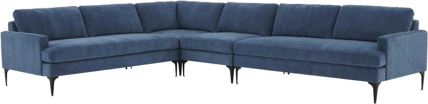 mid century velvet couch Contemporary Design Furniture Sectionals Blue