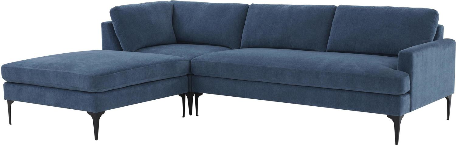 cheap velvet sectional Contemporary Design Furniture Sectionals Blue