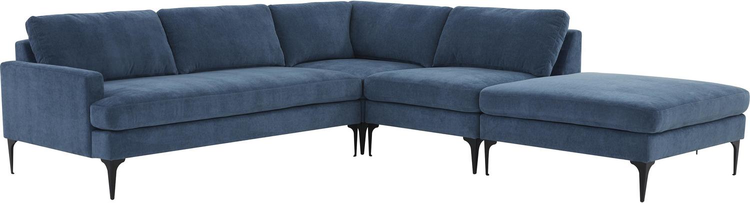 black couch Contemporary Design Furniture Sectionals Blue