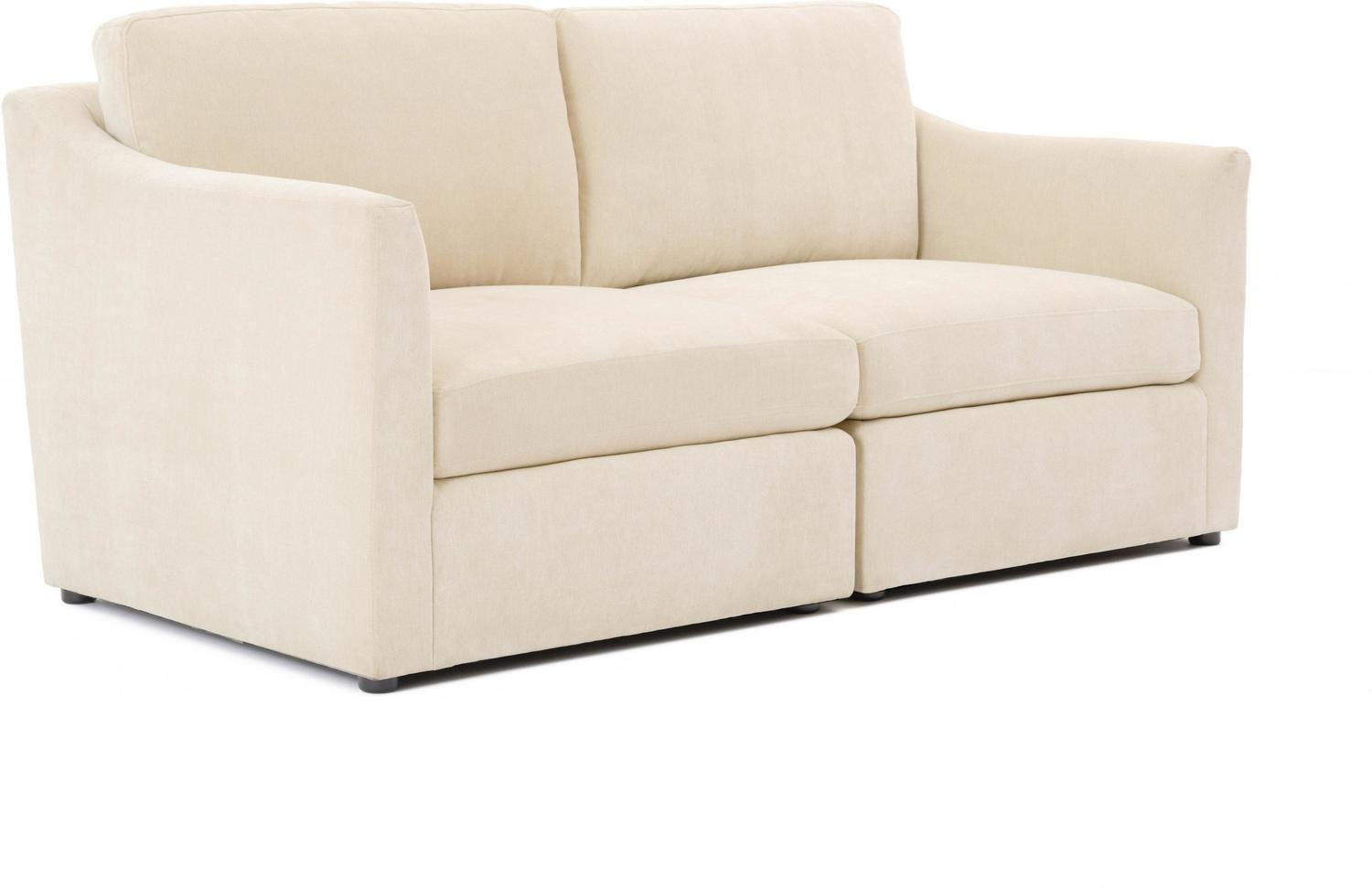 velvet sectional Contemporary Design Furniture Loveseats Beige
