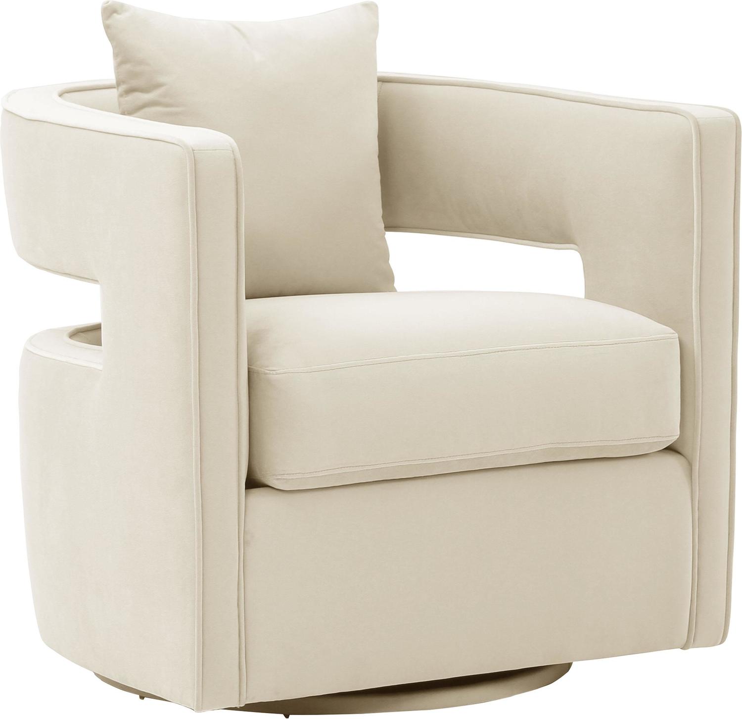 high back swivel accent chair Contemporary Design Furniture Accent Chairs Cream