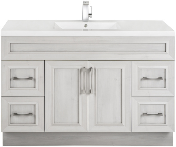 natural oak vanity unit Cutler Kitchen and Bath Grey, White Sink