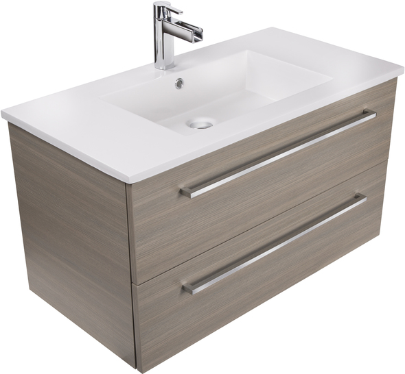 small vanity basin Cutler Kitchen and Bath Grey, White Sink