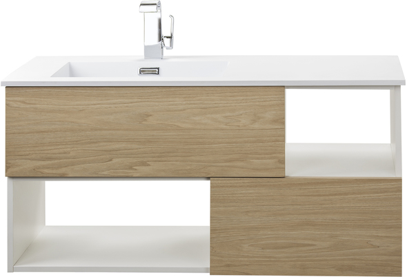 stand over toilet Cutler Kitchen and Bath Beige Woodgrain, White Sink