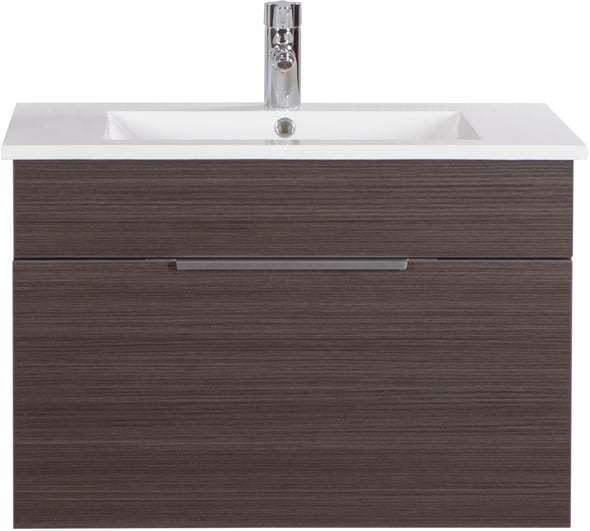 complete bathroom vanity sets Cutler Kitchen and Bath Dark Brown, White Sink