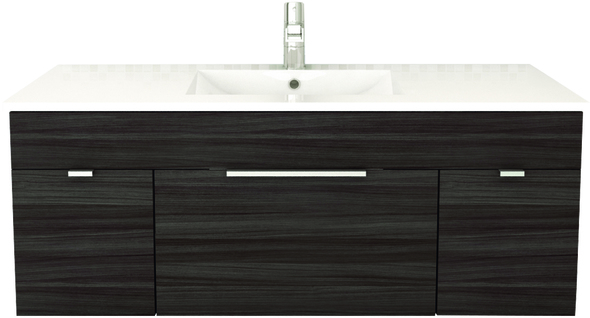 small bathroom vanity with drawers Cutler Kitchen and Bath Dark Brown, White Sink