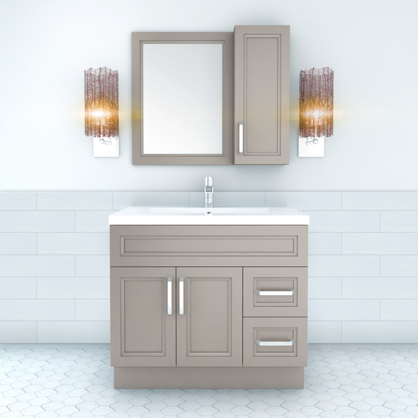 vanity unit basin only Cutler Kitchen and Bath Grey,