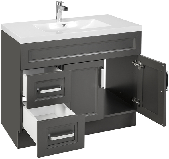 90 inch double sink bathroom vanity top Cutler Kitchen and Bath Grey,