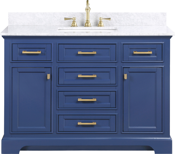 lowes white vanity Design Element Bathroom Vanity Blue Transitional