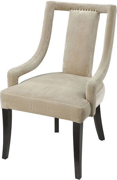  ELK Home Chair Chairs Mink Velvet Fabric, Antique Black Legs Transitional