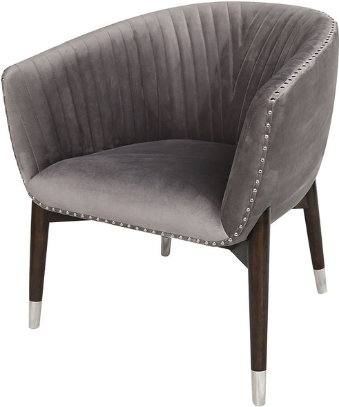 gold occasional chair ELK Home Chair Chairs Navy Velvet, Black Legs, Polished Stainless Steel Feet Caps Transitional