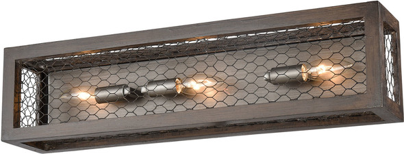 matte black outdoor wall light ELK Home Sconce Wall Sconces Aged Wood, Weathered Zinc, Clear Crystal Transitional