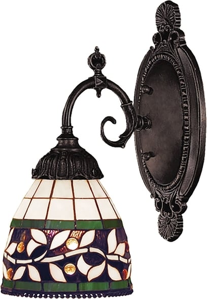 task and ambient lighting ELK Lighting Sconce Tiffany Bronze Traditional