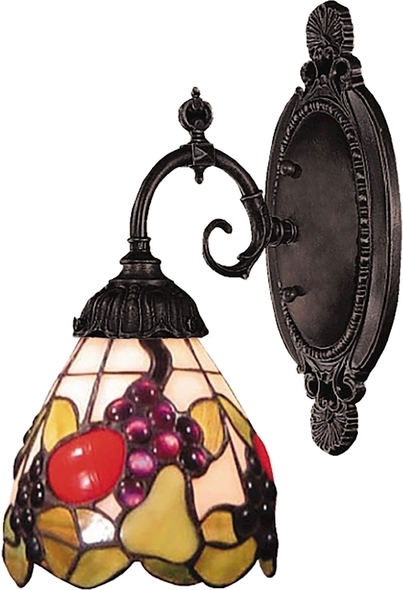 wall lamps and sconces ELK Lighting Sconce Wall Sconces Tiffany Bronze Traditional