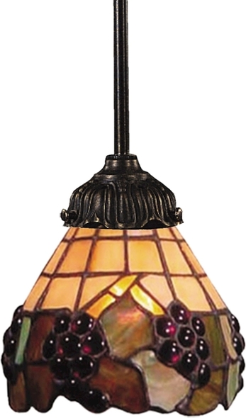black brass ceiling light ELK Lighting Mini Pendant Tiffany Bronze Traditional