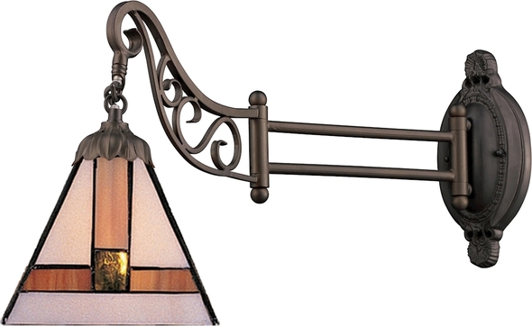 simple standing lamp ELK Lighting Sconce Tiffany Bronze Traditional