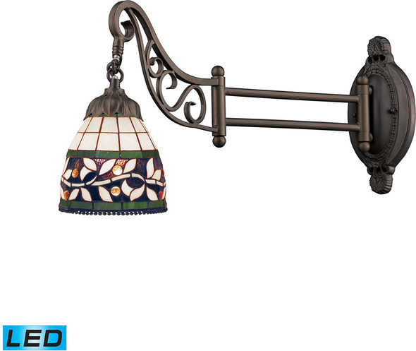 tall glass floor lamp ELK Lighting Sconce Tiffany Bronze Traditional
