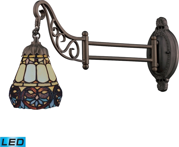 feather wall light ELK Lighting Sconce Tiffany Bronze Traditional