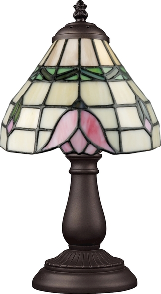 big bedside lamps ELK Lighting Table Lamp Tiffany Bronze Traditional