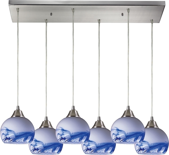 ceiling can light fixtures ELK Lighting Mini Pendant Satin Nickel Transitional
