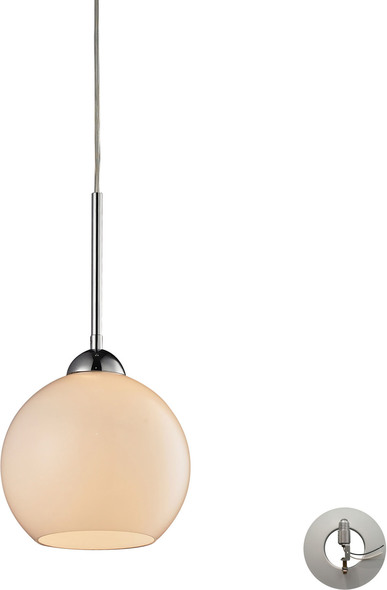 pendant light with ceiling rose ELK Lighting Mini Pendant Polished Chrome Modern / Contemporary