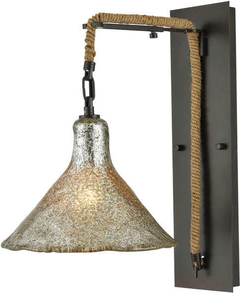 cord wall lamp ELK Lighting Sconce Oil Rubbed Bronze Transitional
