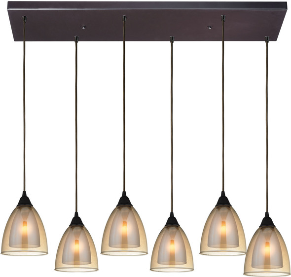 globe chandeliers ELK Lighting Mini Pendant Oil Rubbed Bronze Modern / Contemporary