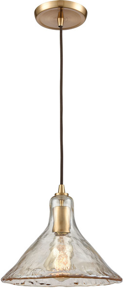 brass ceiling lamp shade ELK Lighting Mini Pendant Satin Brass Transitional
