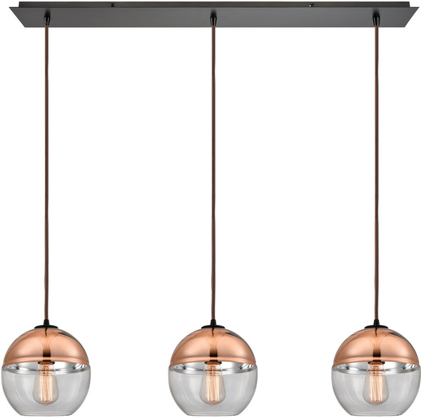 hanging light lamp shade ELK Lighting Pendant Oil Rubbed Bronze Modern / Contemporary