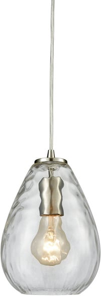 sphere ceiling lamp ELK Lighting Mini Pendant Satin Nickel Modern / Contemporary