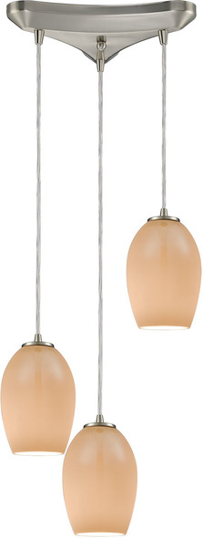 hanging ceiling fixtures ELK Lighting Mini Pendant Satin Nickel Transitional
