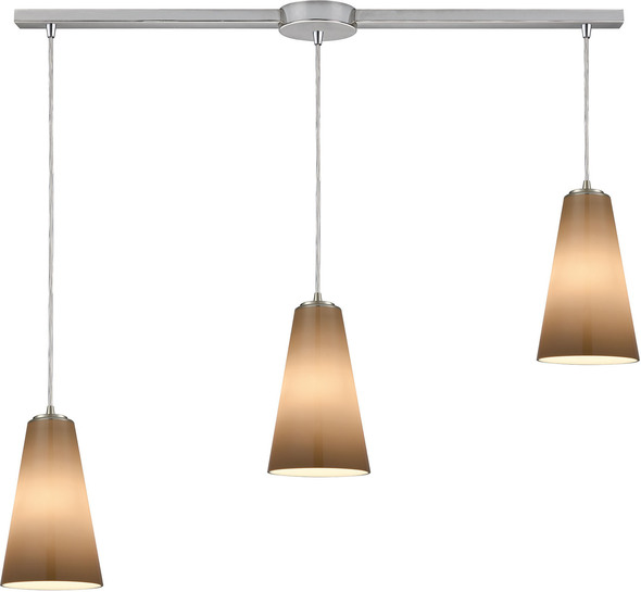 modern pendant lamp ELK Lighting Pendant Satin Nickel Transitional