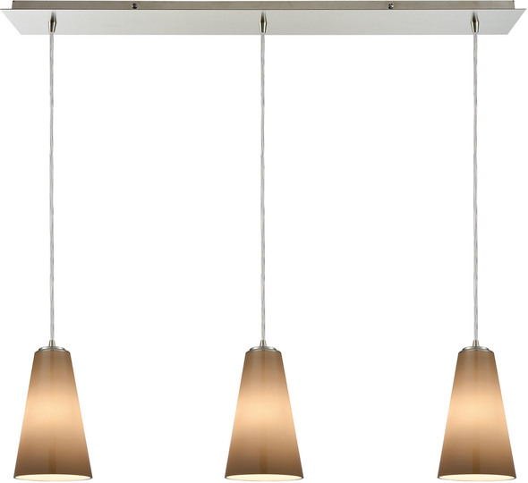 hanging light pendants bedroom ELK Lighting Pendant Satin Nickel Transitional