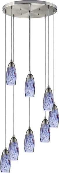 designer ceiling lamp shades ELK Lighting Mini Pendant Satin Nickel Transitional