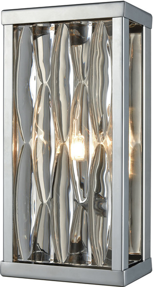 crystal bathroom wall sconces ELK Lighting Vanity Light Polished Chrome Modern / Contemporary