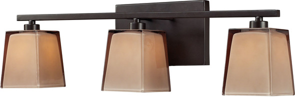 best led lights for bathroom ELK Lighting Vanity Light Oiled Bronze Transitional