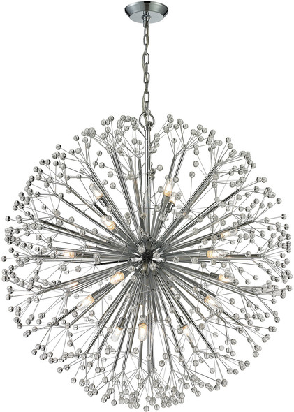 lamp chandelier for home ELK Lighting Chandelier Polished Chrome Modern / Contemporary