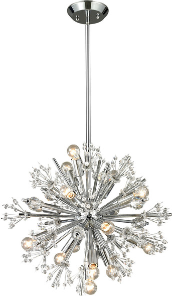 mini chandelier shades ELK Lighting Chandelier Polished Chrome Modern / Contemporary