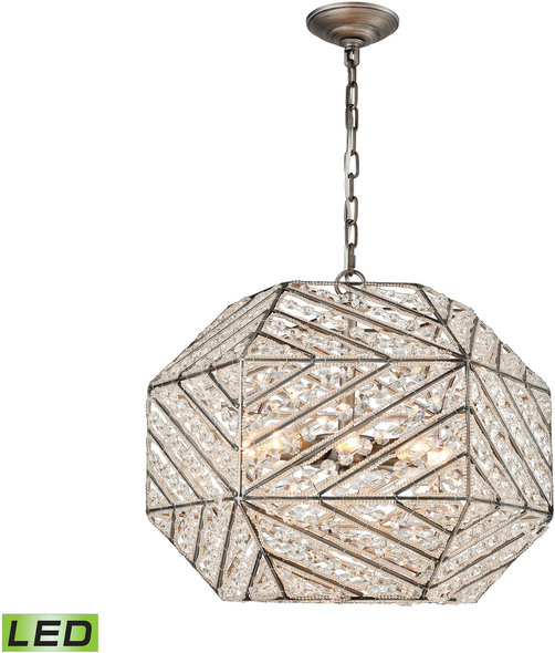 8 light chandelier ELK Lighting Chandelier Weathered Zinc Modern / Contemporary