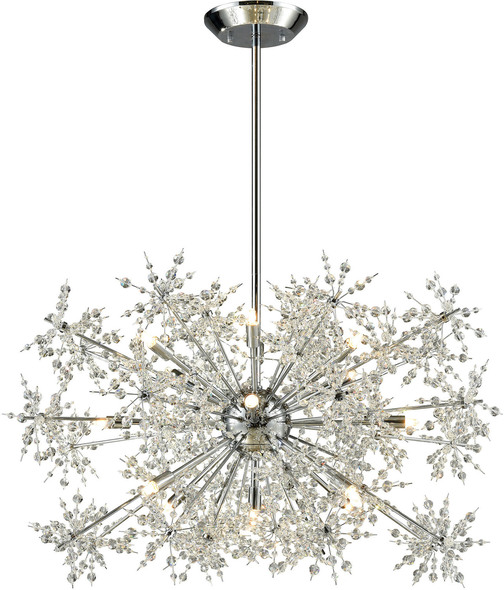crystal lamp chandelier ELK Lighting Chandelier Polished Chrome Modern / Contemporary