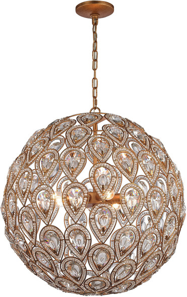 10 light pendant chandelier ELK Lighting Chandelier Matte Gold Traditional