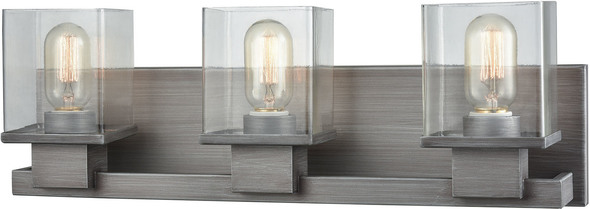 clear leds ELK Lighting Vanity Light Weathered Zinc Modern / Contemporary